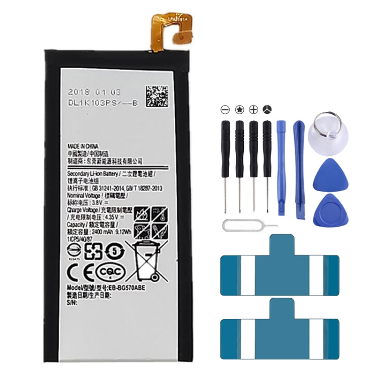 Batteria ricaricabile agli ioni di litio da 2600 mAh EB-BG570ABE per Galaxy J5 Prime, On5 (2016), G570, G570F/DS, G570Y, For J5 Prime