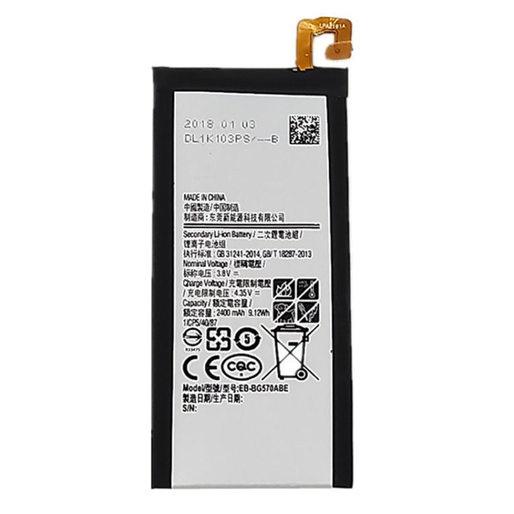 Batteria ricaricabile agli ioni di litio da 2600 mAh EB-BG570ABE per Galaxy J5 Prime, On5 (2016), G570, G570F/DS, G570Y, For J5 Prime