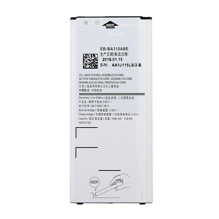 Batteria ricaricabile agli ioni di litio da 2300 mAh EB-BA310ABE per Galaxy A3 (2016), A310F, A310F/DS, A310M, A310M/DS, A310Y, For A3 (2016)