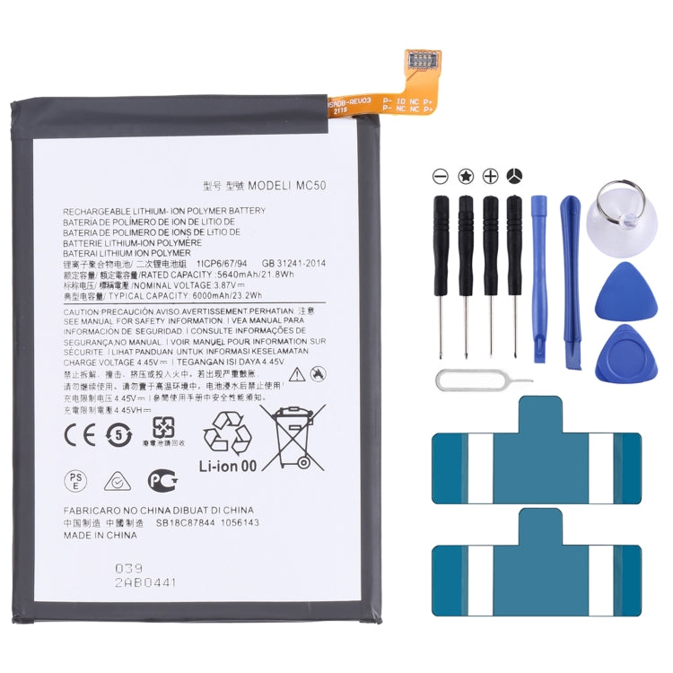 Per Motorola Moto G9 Power XT2091-3/XT2091-4 6000mAh Batteria sostitutiva ai polimeri di litio MC50, For Motorola Moto G9 Power