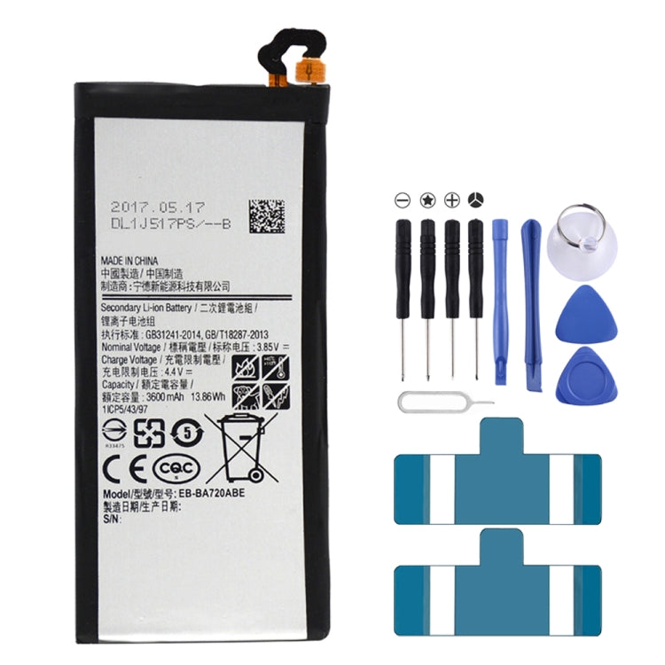 Batteria ai polimeri di litio da 3600 mAh EB-BA720ABE per Samsung Galaxy A7 (2017) / A720A / A720F, For Galaxy A7 (2017)