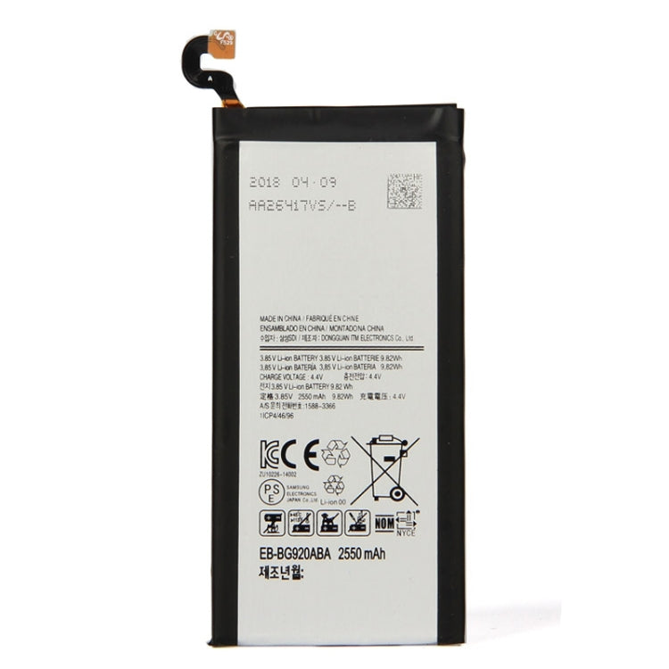 2550mAh Lithium Polymer Battery for Samsung Galaxy S6/G9200/G9208/G9209/G920F/G920I/G920/G920A, For Galaxy S6