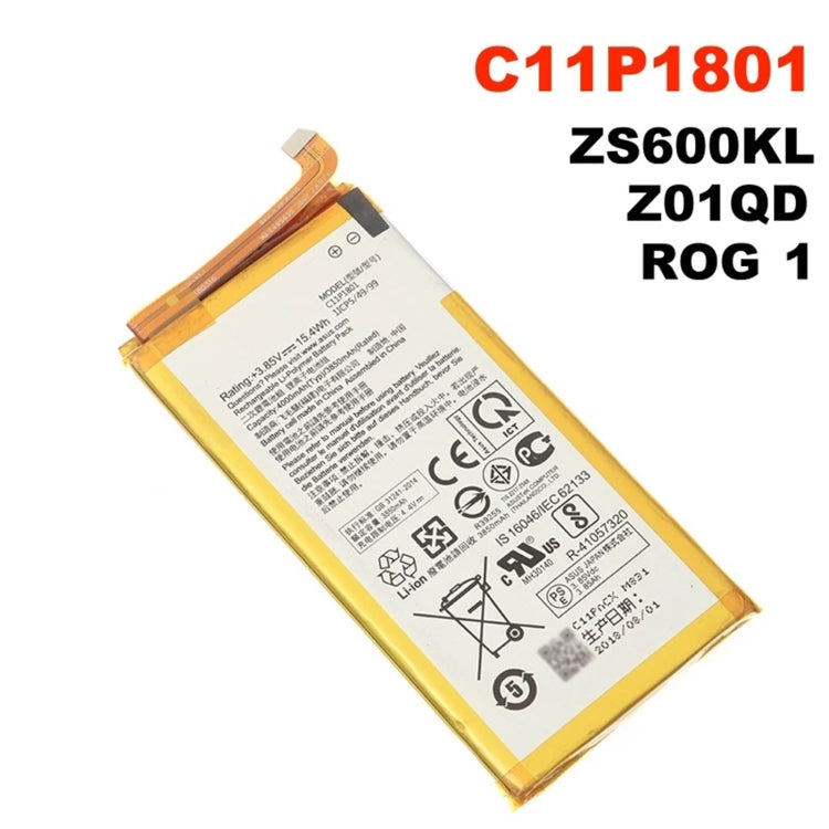 C11P1801 4000mAh Li-ion Battery for ASUS ROG Phone ZS600KL Z01QD, For ASUS ROG Phone ZS600KL