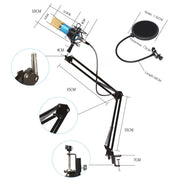Set microfono BM-800 con supporto antiurto e accessori