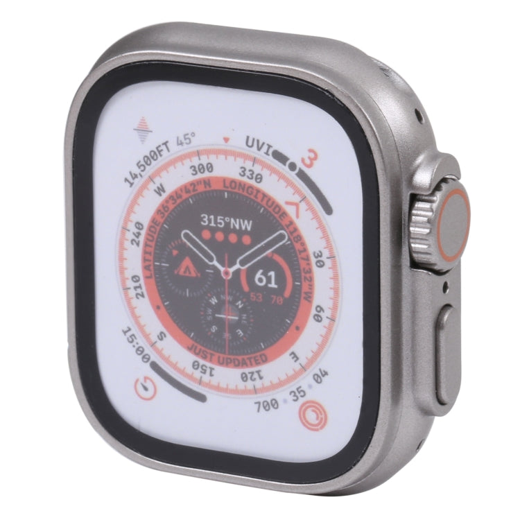 Per Apple Watch Ultra 49mm Schermo a colori Modello di visualizzazione fittizio falso non funzionante, per fotografare cinturino dell'orologio, senza cinturino, 49mm Color Screen, No Watchband (Silver)