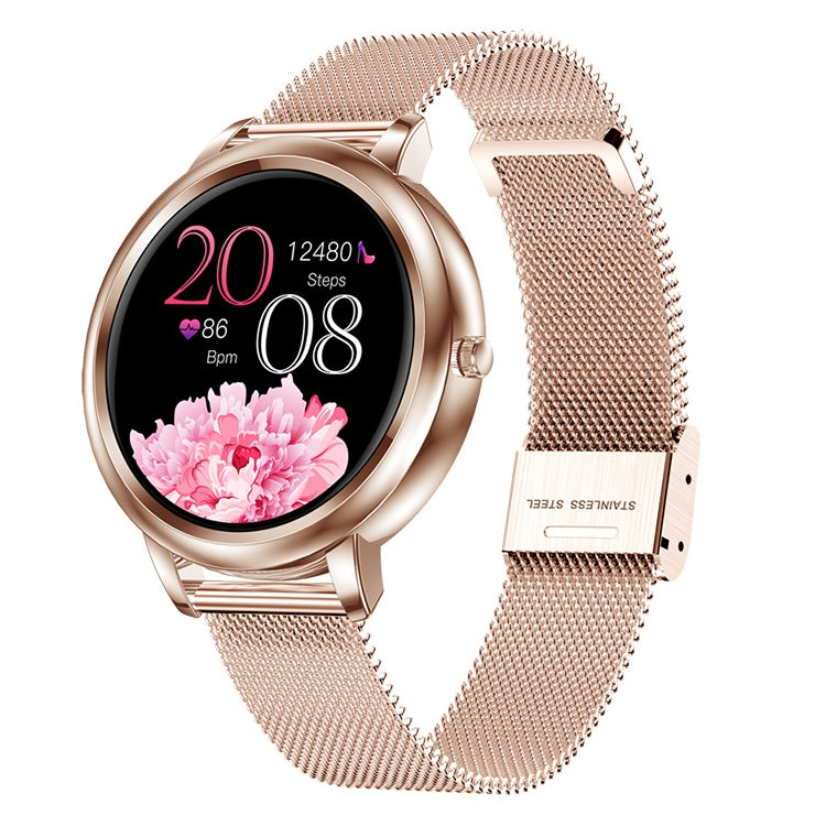 Smartwatch impermeabile con schermo a colori IPS da 1,09 pollici IP67, supporto monitoraggio del sonno/monitoraggio della frequenza cardiaca/monitoraggio della pressione arteriosa/modalità multi-sport, stile: cinturino in acciaio, Steel Strap (Gold)   ...