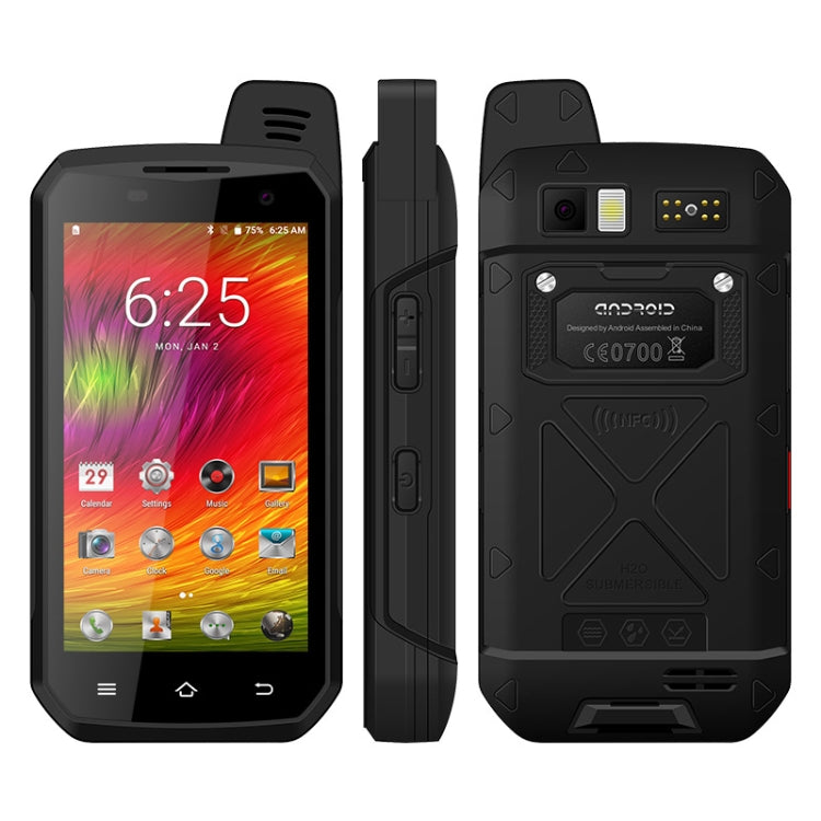 IP68 Impermeabile Antipolvere Antiurto, Batteria 5000mAh, Android 9.0 MTK6762 Octa Core da 4,7 pollici fino a 2,0 GHz, Rete: 4G, NFC, OTG, 2GB+16GB