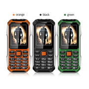 Impermeabile antiurto antipolvere, batteria 6800mAh, 2,4 pollici, 21 tasti, Bluetooth, torcia LED, FM, SOS, doppia SIM, rete: 2G