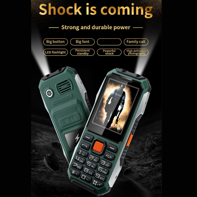Telefono 2G impermeabile con batteria 6800mAh e Bluetooth