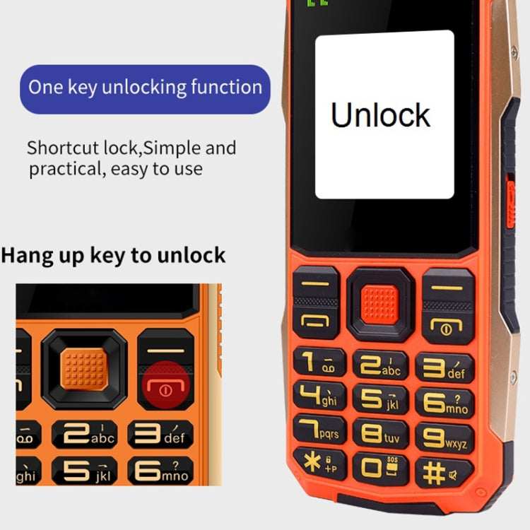 Telefono 2G impermeabile con batteria 4800mAh e Bluetooth