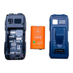 Telefono cellulare impermeabile 2400mAh con torcia LED e quad SIM