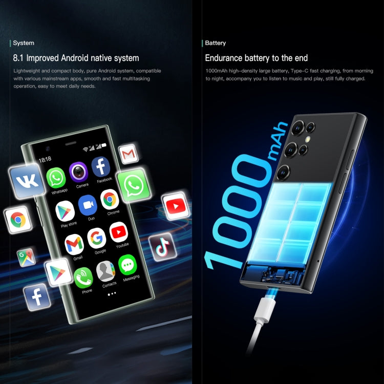 Android 8.1 MTK6580 Quad Core da 3,0 pollici fino a 1,3 GHz, Bluetooth, WiFi, GPS, Rete: 3G, doppia SIM