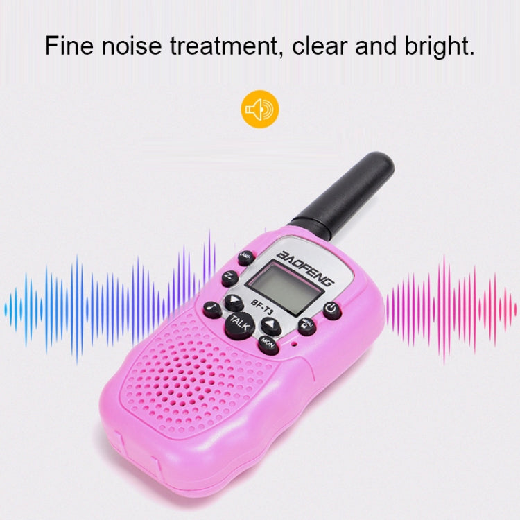 2 PCS BaoFeng BF-T3 1W Portable Walkie Talkie Single Band Radio for Kids with Monitor Function, US Plug, BF-T3 US Plug