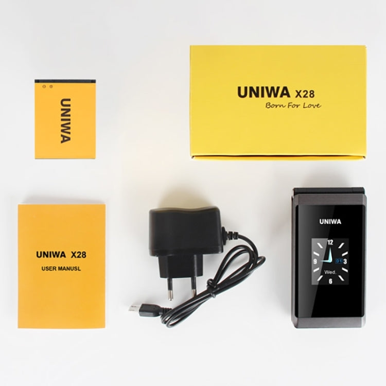 2,8 pollici + 1,77 pollici, MT6261D, supporto Bluetooth, FM, SOS, GSM, doppia SIM