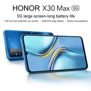 Doppia fotocamera posteriore, identificazione delle impronte digitali laterale, batteria da 5000 mAh, Magic UI 5.0 (Android R) da 7,09 pollici Dimensity 900 Octa Core fino a 2,4 GHz, Rete: 5G, NFC, Non supporta Google Play, X30 Max 5G 8GB+128GB