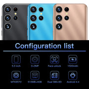 Identificazione facciale, Android 4.4 MTK6572 Dual Core, Rete: 3G, 512MB+4GB
