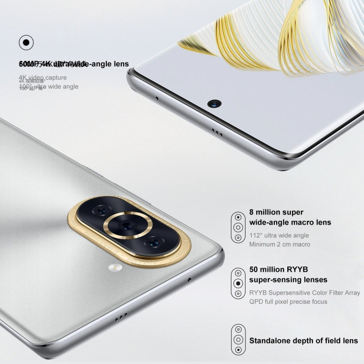 Tripla fotocamera posteriore, identificazione delle impronte digitali sullo schermo, HarmonyOS 2 Qualcomm Snapdragon 778G 4G Octa Core da 6,67 pollici fino a 2,42 GHz, Rete: 4G, OTG, NFC, Non supporta Google Play, nova 10 4G 128GB