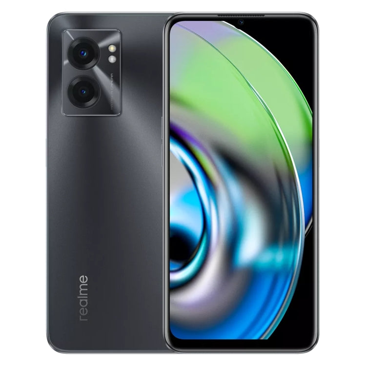 Doppia fotocamera posteriore, identificazione delle impronte digitali laterale, batteria da 5000 mAh, Realme UI 3.0 da 6,58 pollici / Android 12 MediaTek Dimensity 810 Octa Core fino a 2,4 GHz, Rete: 5G, Supporto Google Play, 8GB+256GB