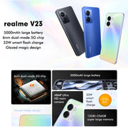 Doppia fotocamera posteriore, identificazione delle impronte digitali laterale, batteria da 5000 mAh, Realme UI 3.0 da 6,58 pollici / Android 12 MediaTek Dimensity 810 Octa Core fino a 2,4 GHz, Rete: 5G, Supporto Google Play, 12GB+256GB