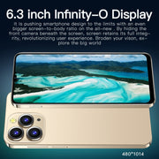 Identificazione facciale, Android 10 MTK6737 Quad Core, Rete: 4G, con scheda TF da 64 GB, i14 Pro Max N86 4GB+32GB