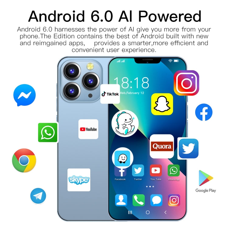 Identificazione facciale, Android 6.0 Spreadtrum 7731G Quad Core, Rete: 3G, Doppia SIM, con scheda TF da 64 GB, 2GB+8GB