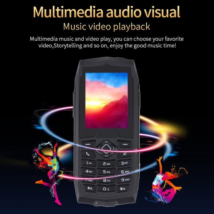 Telefono IP68 impermeabile 2,4" con doppia SIM e batteria 2000mAh