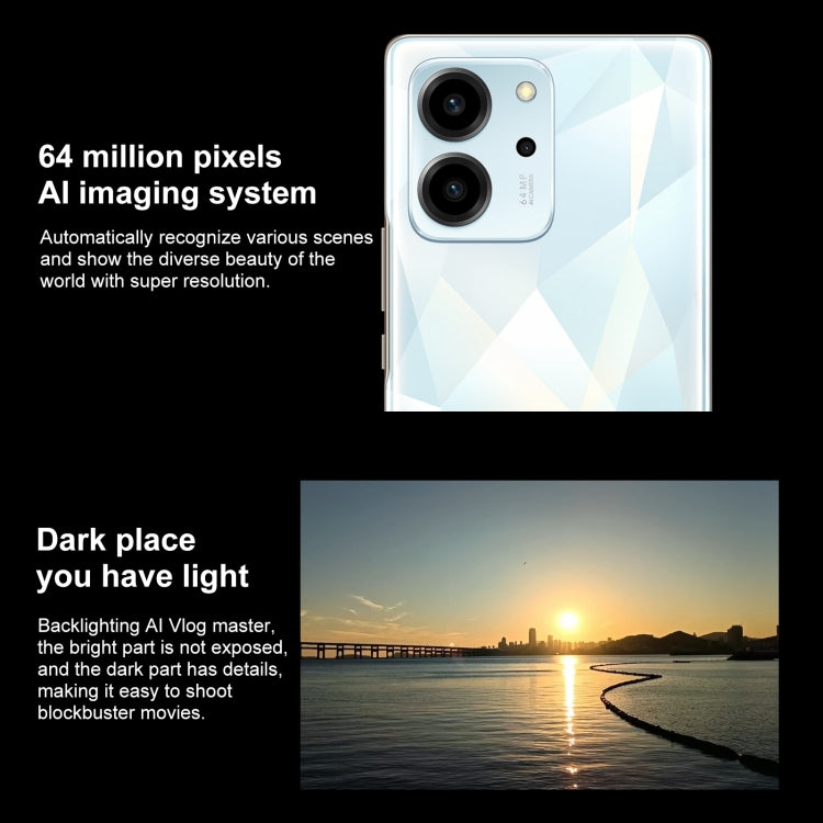 Tripla fotocamera posteriore, identificazione delle impronte digitali sullo schermo, Magic OS 7.0 da 6,67 pollici Android 12 Dimensity 900 MT6877 Octa Core fino a 2,4 GHz, Rete: 5G, OTG, Non supporta Google Play, 12GB+256GB