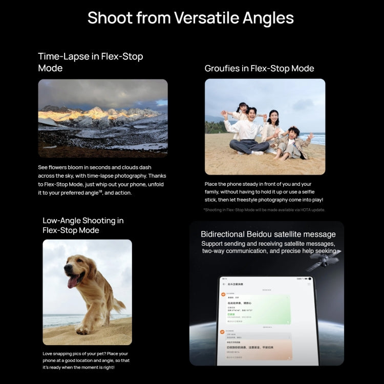 Tripla fotocamera, Face ID e identificazione delle impronte digitali laterali, batteria da 5060 mAh, schermo da 7,85 pollici + 6,4 pollici, HarmonyOS 3.1 Snapdragon 8+ 4G Octa Core fino a 3,2 GHz, Rete: 4G, OTG, NFC, Non supporta Google Play, 1TB