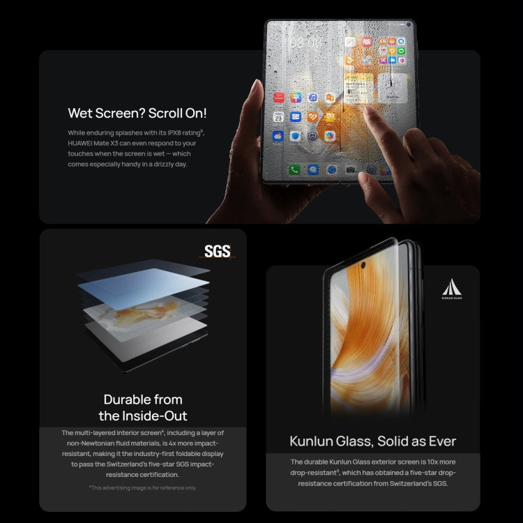 Tripla fotocamera, Face ID e identificazione delle impronte digitali laterali, batteria da 5060 mAh, schermo da 7,85 pollici + 6,4 pollici, HarmonyOS 3.1 Snapdragon 8+ 4G Octa Core fino a 3,2 GHz, Rete: 4G, OTG, NFC, Non supporta Google Play, 1TB