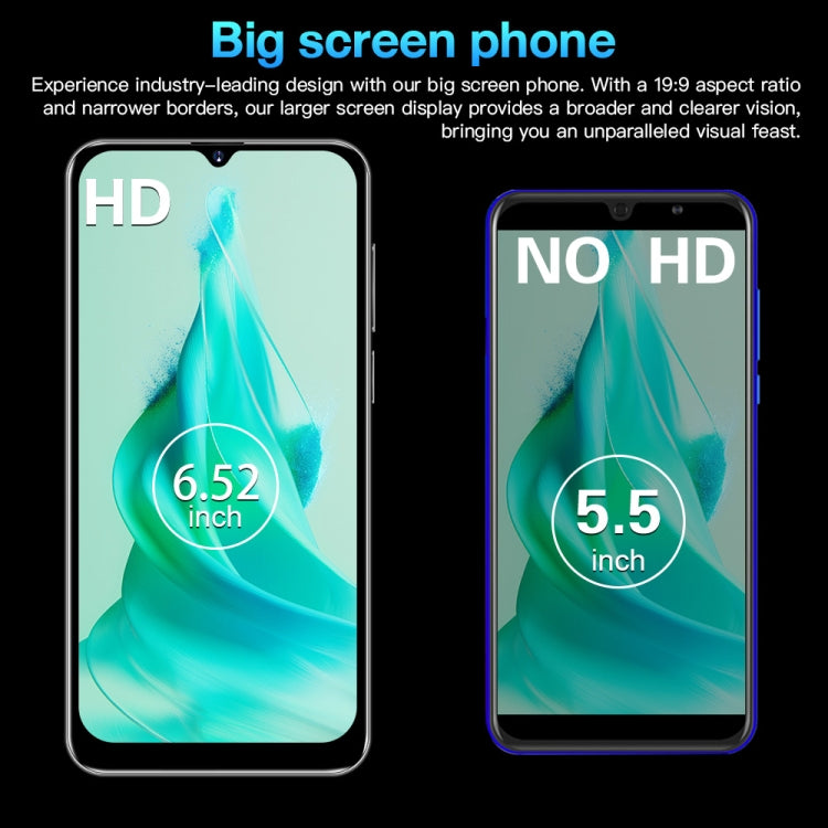 Smartphone Android 9.1 MTK6580A Quad Core 3G 6.52 pollici