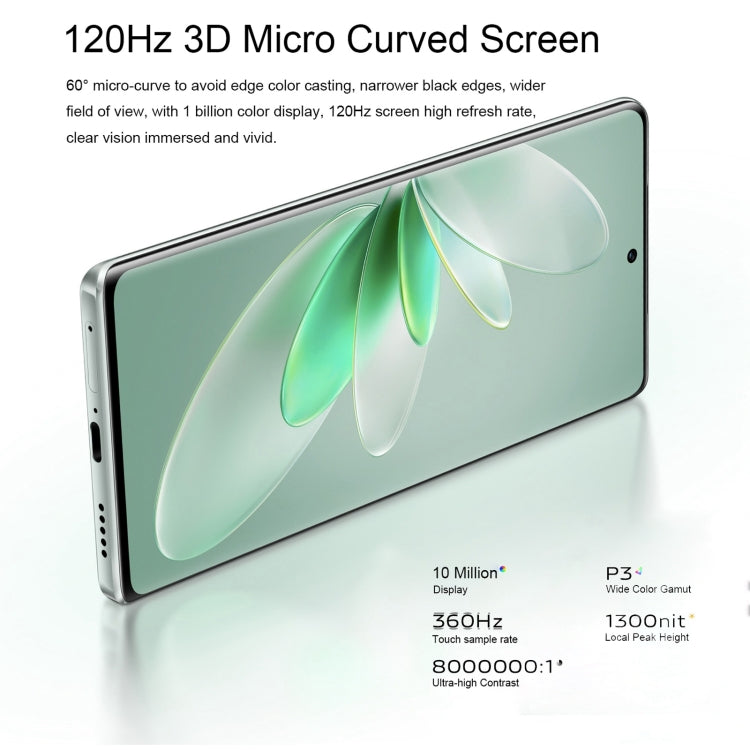 Tripla fotocamera posteriore, identificazione dell'impronta digitale sullo schermo, batteria da 4600 mAh, sistema operativo Android 13 Origin da 6,78 pollici 3 dimensioni 8200 Octa Core fino a 3,1 GHz, OTG, NFC, rete: 5G, 12GB+512GB