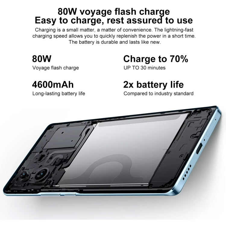 Tripla fotocamera posteriore, identificazione dell'impronta digitale sullo schermo, batteria da 4600 mAh, sistema operativo Android 13 Origin da 6,78 pollici 3 dimensioni 8200 Octa Core fino a 3,1 GHz, OTG, NFC, rete: 5G, 12GB+512GB