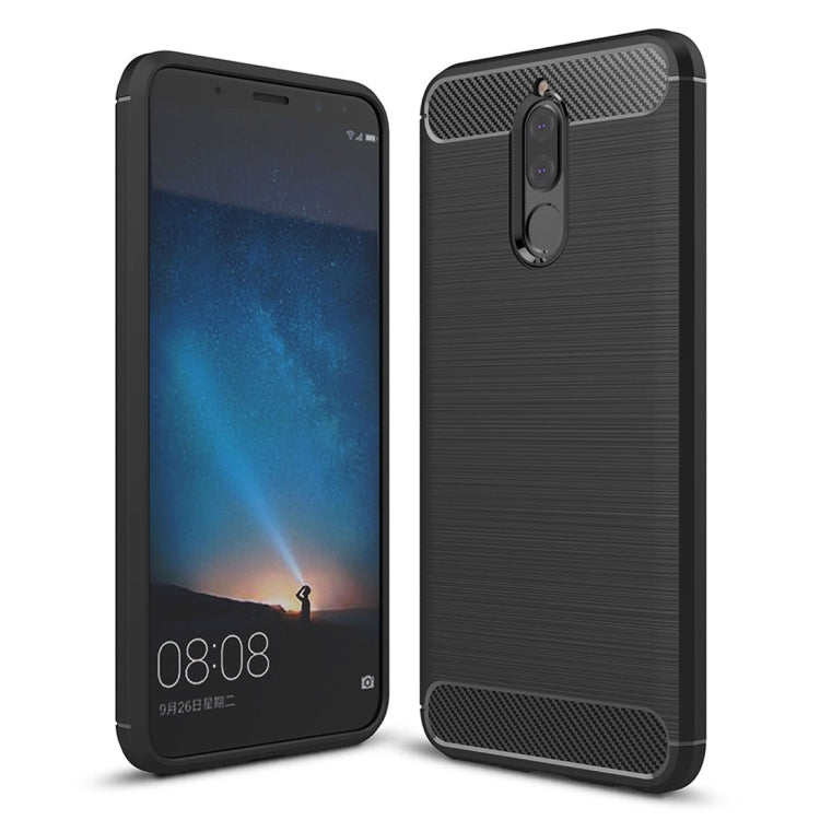 Per Huawei Mate 10 Lite Custodia protettiva morbida antiscivolo in TPU con texture in fibra di carbonio spazzolata, For Mate 10 Lite, For Huawei Mate 10 Lite