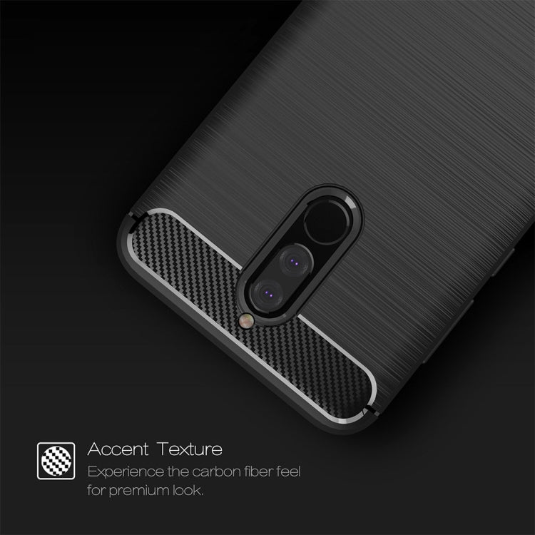 Per Huawei Mate 10 Lite Custodia protettiva morbida antiscivolo in TPU con texture in fibra di carbonio spazzolata, For Mate 10 Lite, For Huawei Mate 10 Lite