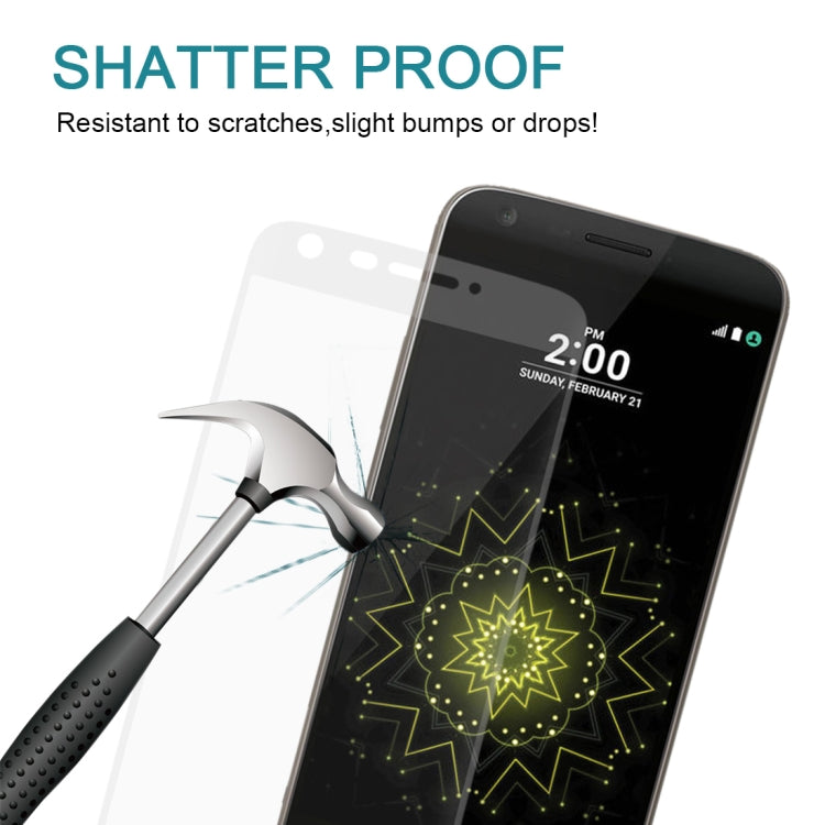 Per LG G5 0,26mm 9H Durezza superficiale Pellicola a schermo intero in vetro temperato serigrafato colorato antideflagrante curvo 3D, For LG G5(1 PC), For LG G5, For G5