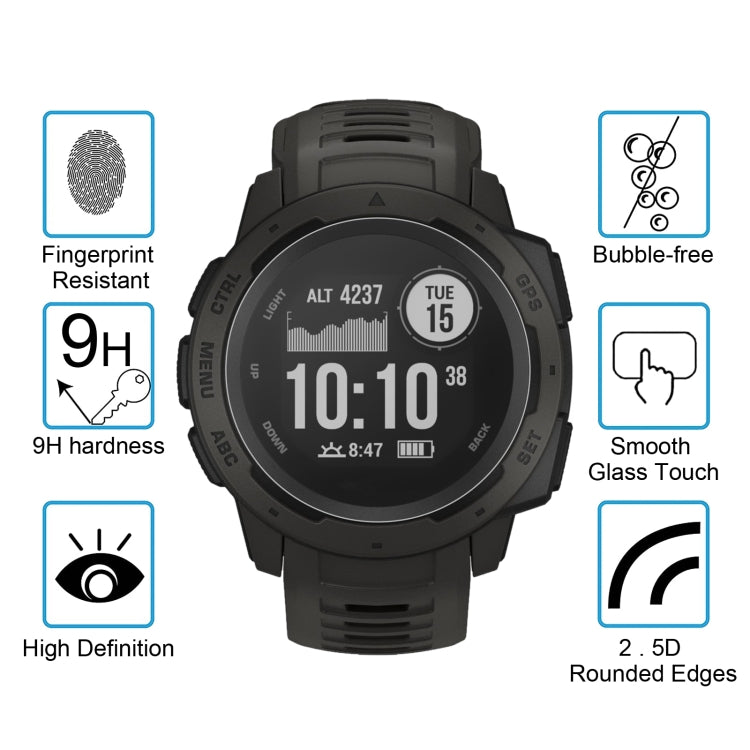 ENKAY Hat-Prince per Smart Watch con quadrante circolare da 33 mm di diametro 0,2 mm 9H Durezza superficiale 2.15D Pellicola per schermo in vetro temperato curvo antideflagrante