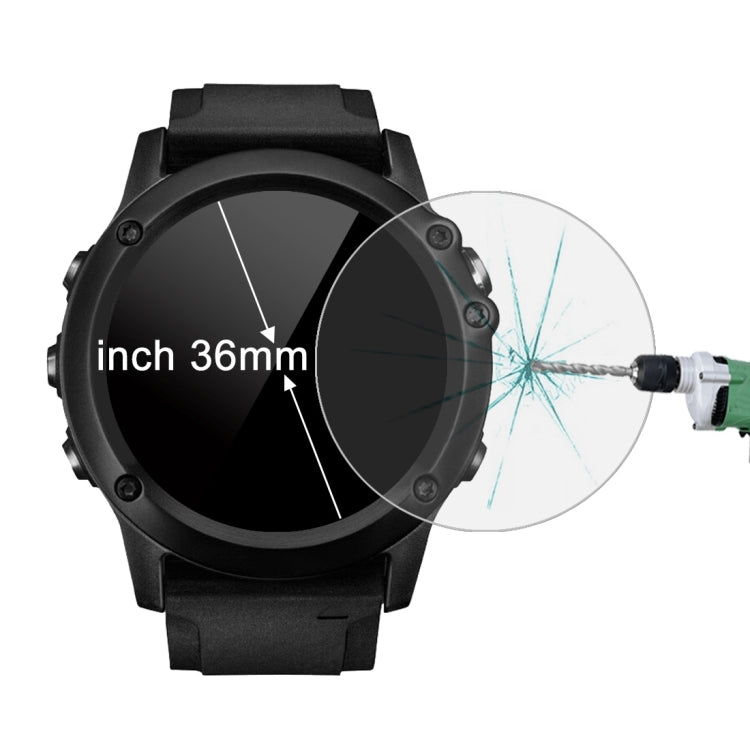 ENKAY Hat-Prince per Smart Watch con quadrante circolare da 36 mm di diametro 0,2 mm 9H Durezza superficiale 2.15D Pellicola per schermo in vetro temperato curvo antideflagrante