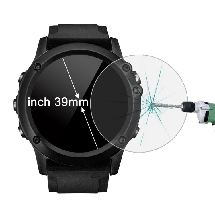 ENKAY Hat-Prince per Smart Watch con quadrante circolare da 39 mm di diametro 0,2 mm 9H Durezza superficiale 2.15D Pellicola per schermo in vetro temperato curvo antideflagrante