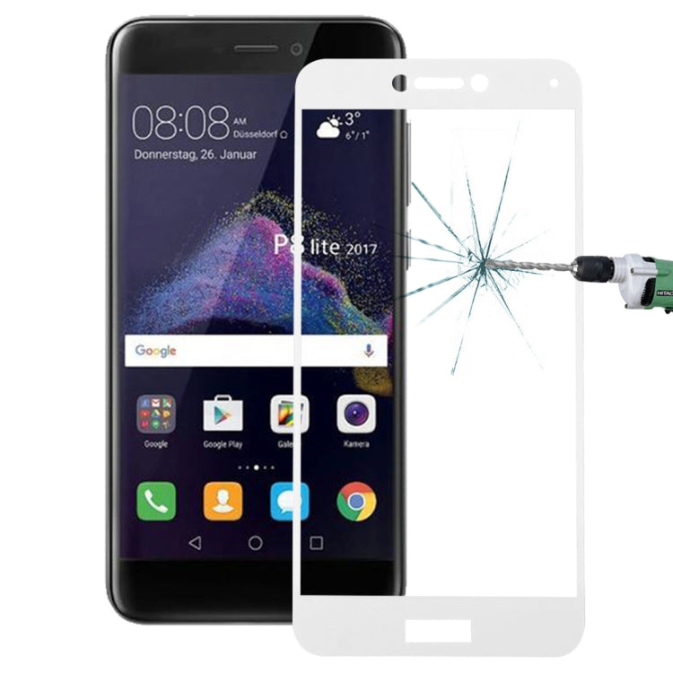 Per Huawei P8 Lite (2017) Pellicola per schermo in vetro temperato a schermo intero antideflagrante con durezza superficiale 0,26 mm 9H, For P8 Lite (2017)