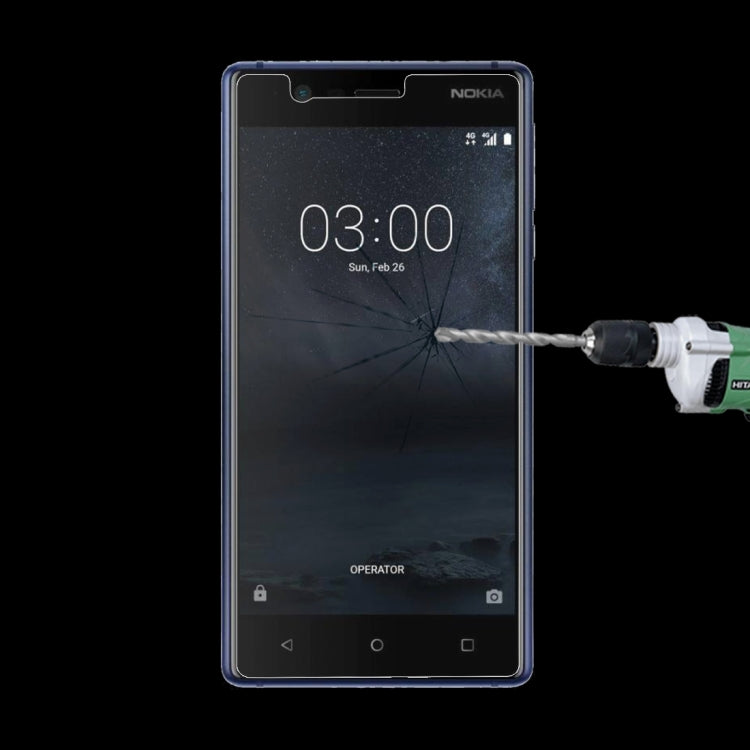 Per Nokia 3 0.26mm 9H Durezza superficiale Pellicola per schermo in vetro temperato a schermo intero antideflagrante, For Nokia 3 (1 PC)