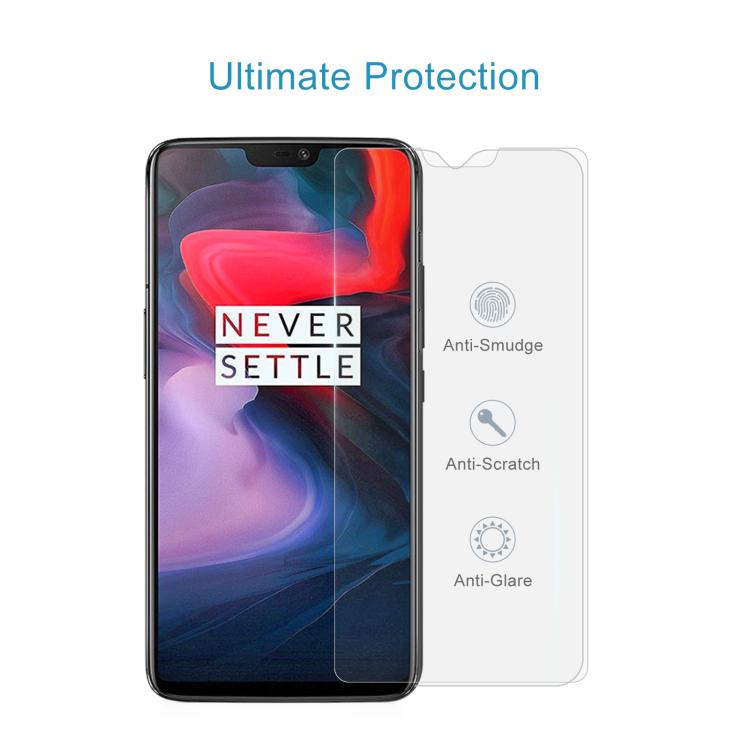 2 pellicole in vetro temperato 0,26 mm 9H 2,5D per OnePlus 6, For 6 (2 PCS)