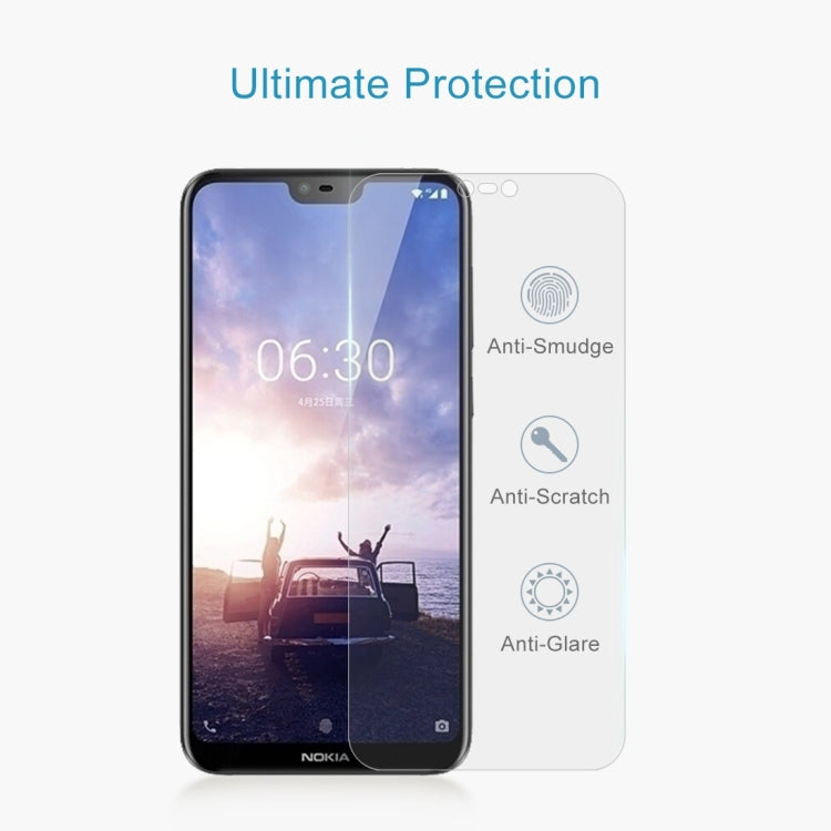 10 pellicole in vetro temperato 0,26 mm 9H 2,5D per Nokia X6, For Nokia X6