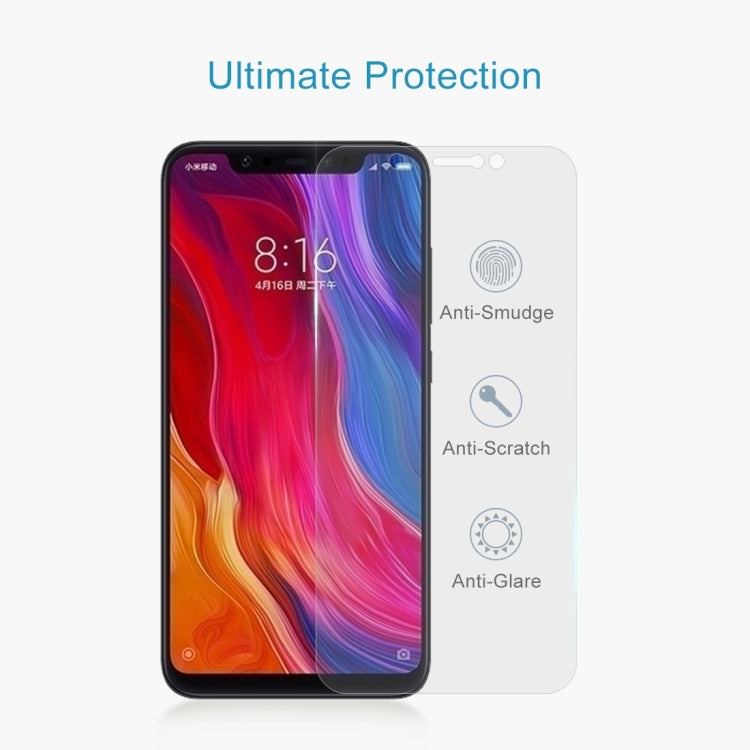 Pellicola in vetro temperato per Xiaomi Mi 8 0,26 mm 9H 50 pezzi
