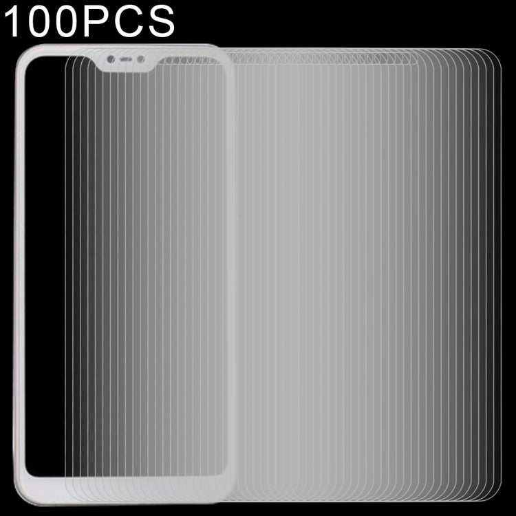 Pellicola in vetro temperato 9H 2.5D da 100 pezzi 0,26mm 9H per Xiaomi Redmi 6 Pro / Mi A2 Lite, For Redmi 6 Pro