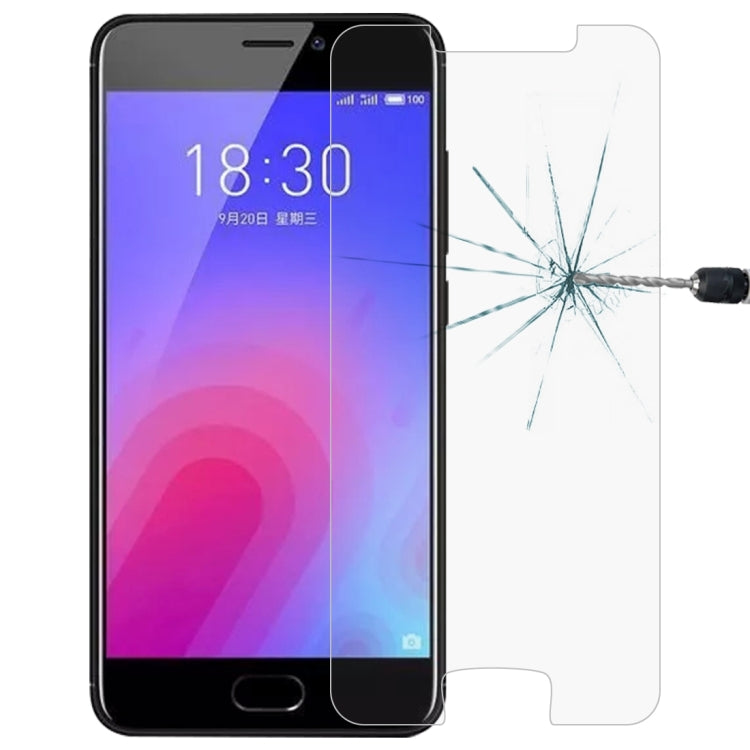 Pellicola in vetro temperato 9H 2.5D da 0,26 mm per Meizu M6, For M6(1 PCS)