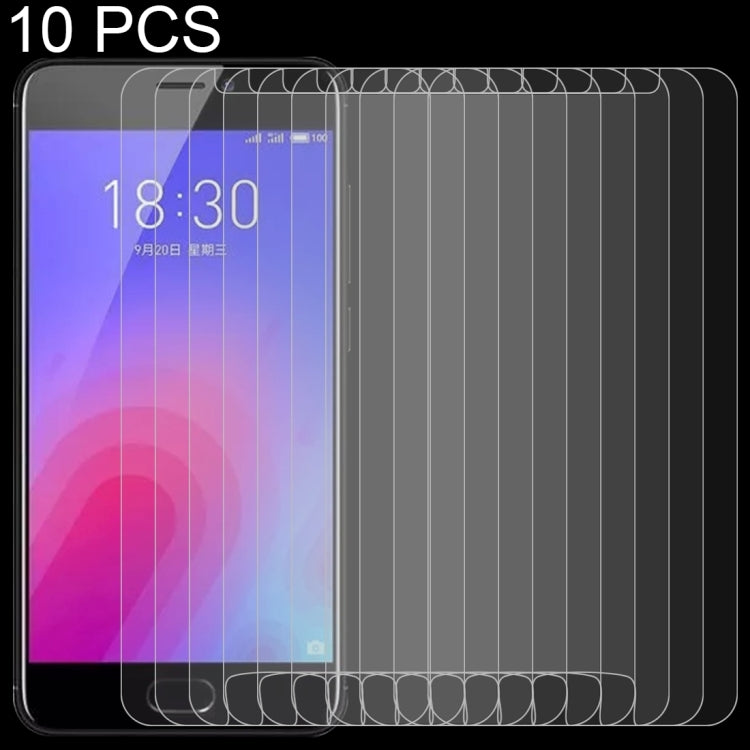 Pellicola in vetro temperato 9H 2.5D da 10 pezzi 0,26mm per Meizu M6, For M6(10 PCS)