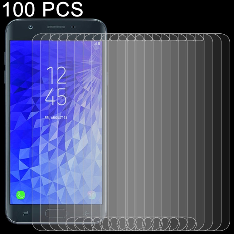 Pellicola in vetro temperato per Galaxy J7 2018 9H 2.5D 100 pezzi