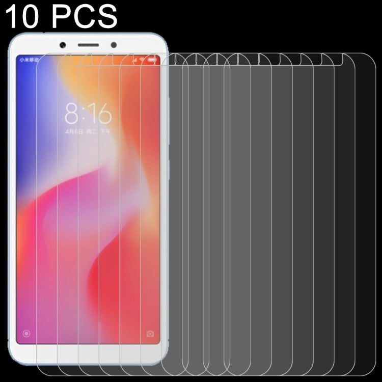 Pellicola in vetro temperato 9H 2.5D da 10 pezzi per Xiaomi Redmi 6A, For 6A