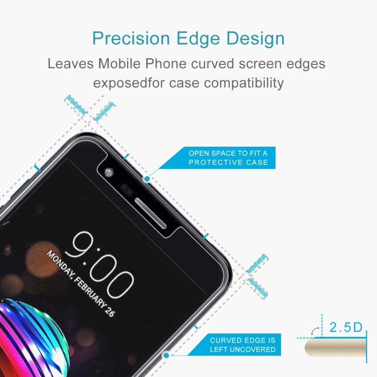 Pellicola in vetro temperato 0,26 mm 9H 2,5D per LG K11 (2018), For LG K11 (2018) (1 PC)