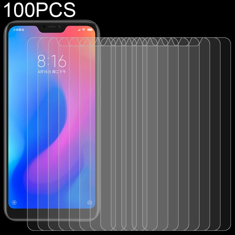 100 PZ 0,26mm 9H Durezza superficiale 2.5D Pellicola in vetro temperato con bordo curvo per Xiaomi Redmi Note 6, For Redmi Note 6